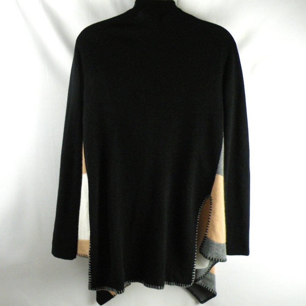 Neiman Marcus Open Front Color Block 100% Cashmer… - image 4